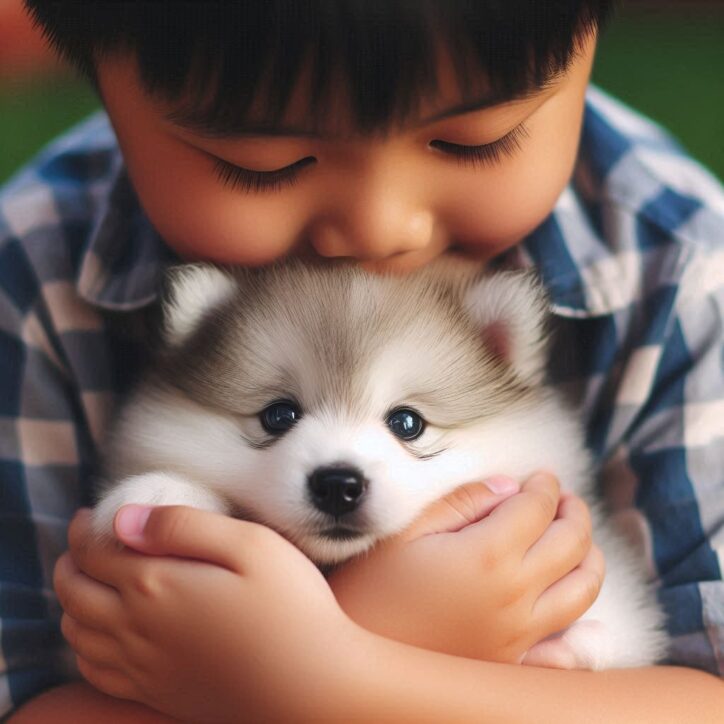 raising a child and pomskies